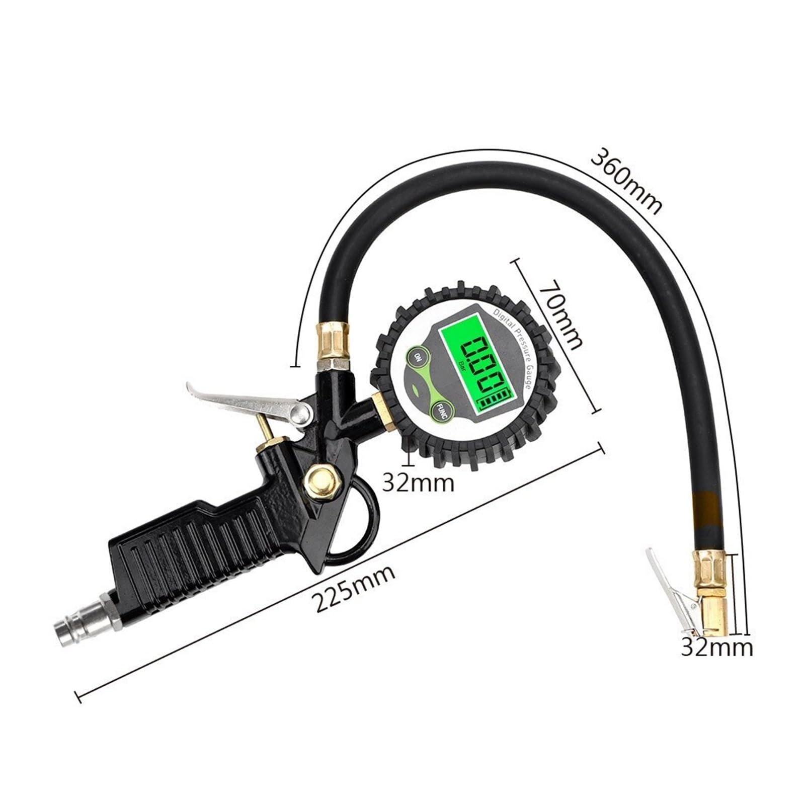 Cyfrowy Wyświetlacz LCD Dla Auto Car Bike Motor Podświetlenie LED Tester Pojazdu Samochód UE Wskaźnik Inflatora Ciśnienia Powietrza W Oponach łAtwy W UżYciu
