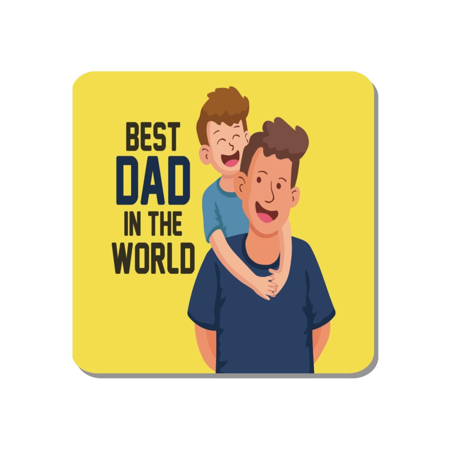Family Shoping Best Dad in The World Fridge Magnet Home Kitchen Office Decor
