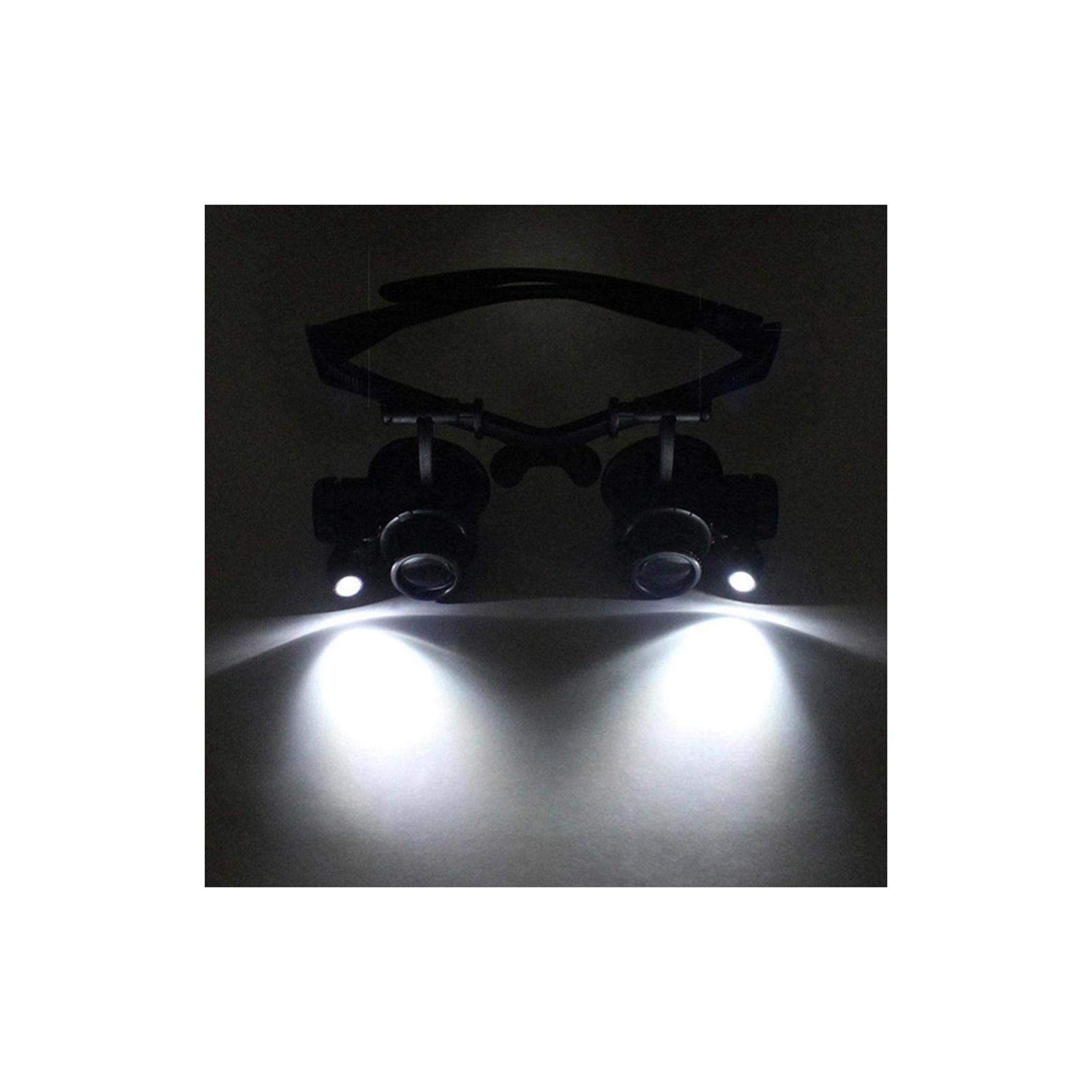 Lupa na opasce na głowę, mocowana na głowie Lupa z podświetleniem, 10X 15X 20X 25X Lupa na okulary z podświetleniem LED Opaska na okulary Biżuteria Zegarmistrz Soczewka optyczna Lupa szklana Lupa