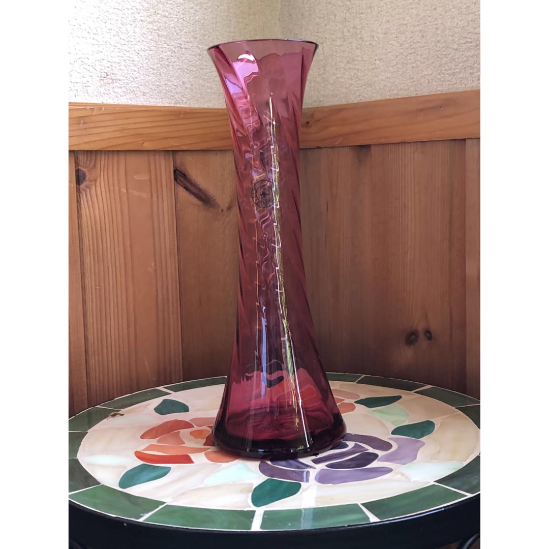 北一硝子/淡いローズピンクのフラワーベース・花瓶ガラス約38cm 北一硝子/淡いローズピンクのフラワーベース・花瓶 – バナル