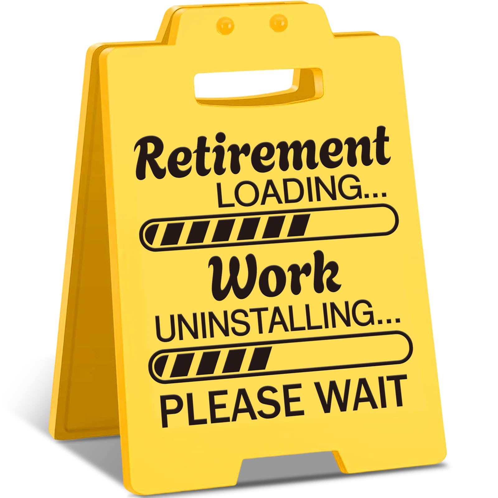CUTHOLLOW Retirement Sign, 3.93" x 6.29" Double-Sided Funny Desk Decor — image 1