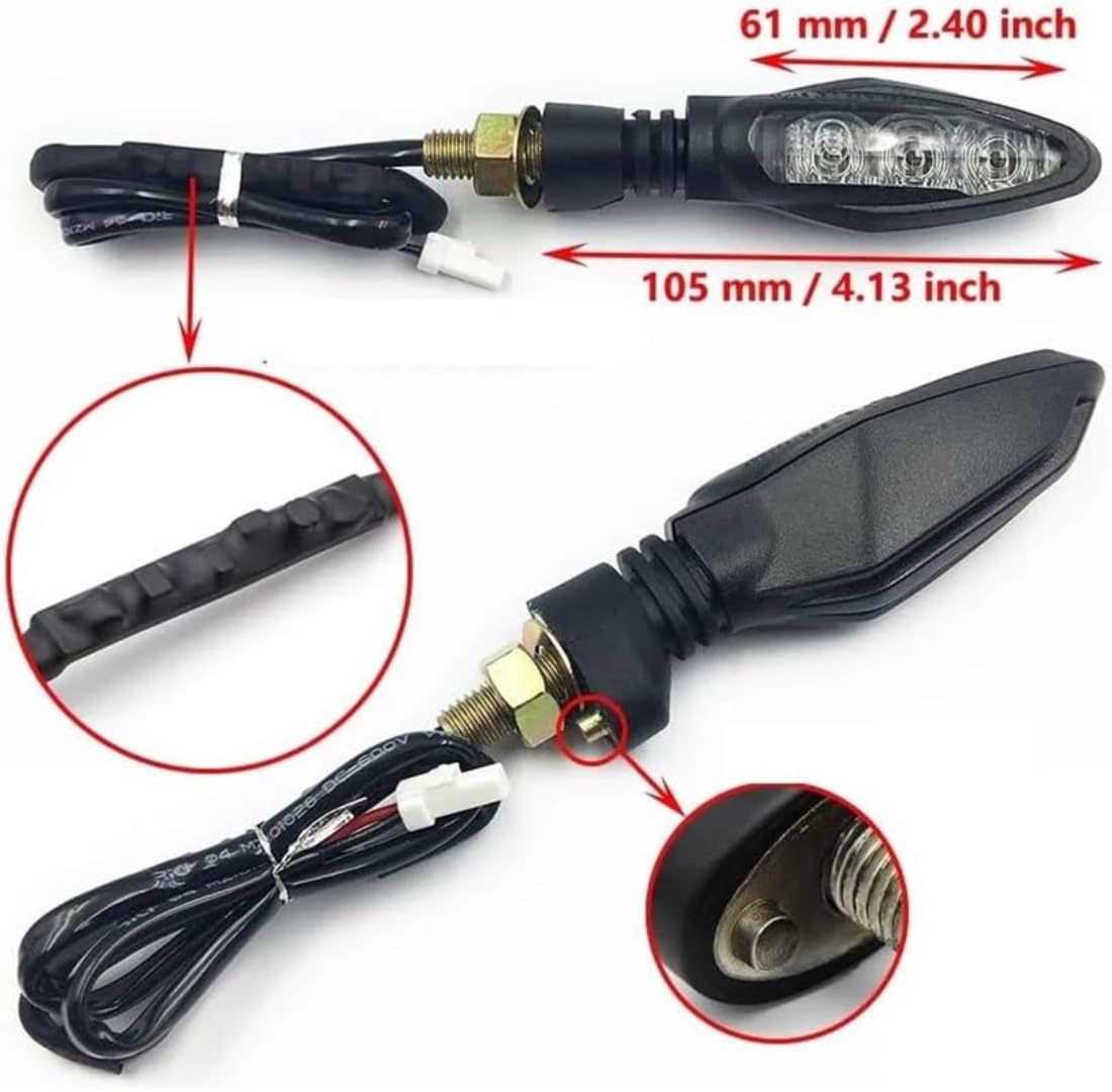 Generic Mini uniwersalne wskaźniki Dla B ajaj Dla Pulsar 200NS Kierunkowskazy motocyklowe Kierunkowskazy Lampy kierunkowskazów Akcesoria do świateł (1 para)