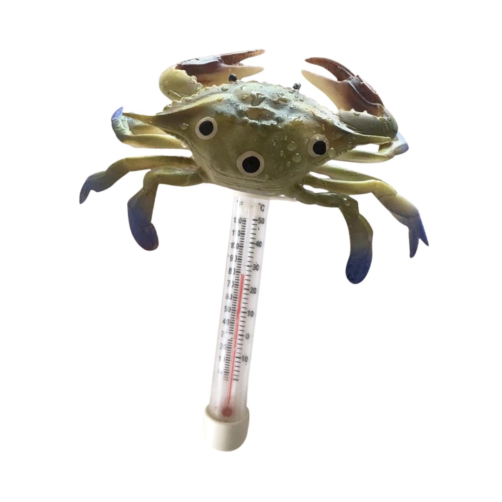 MERISHOPP™ Water Temperature Gauge Ice Bath Shatter Resistant Floating Pool Thermometer Crab 20X16.5Cm|-image-45