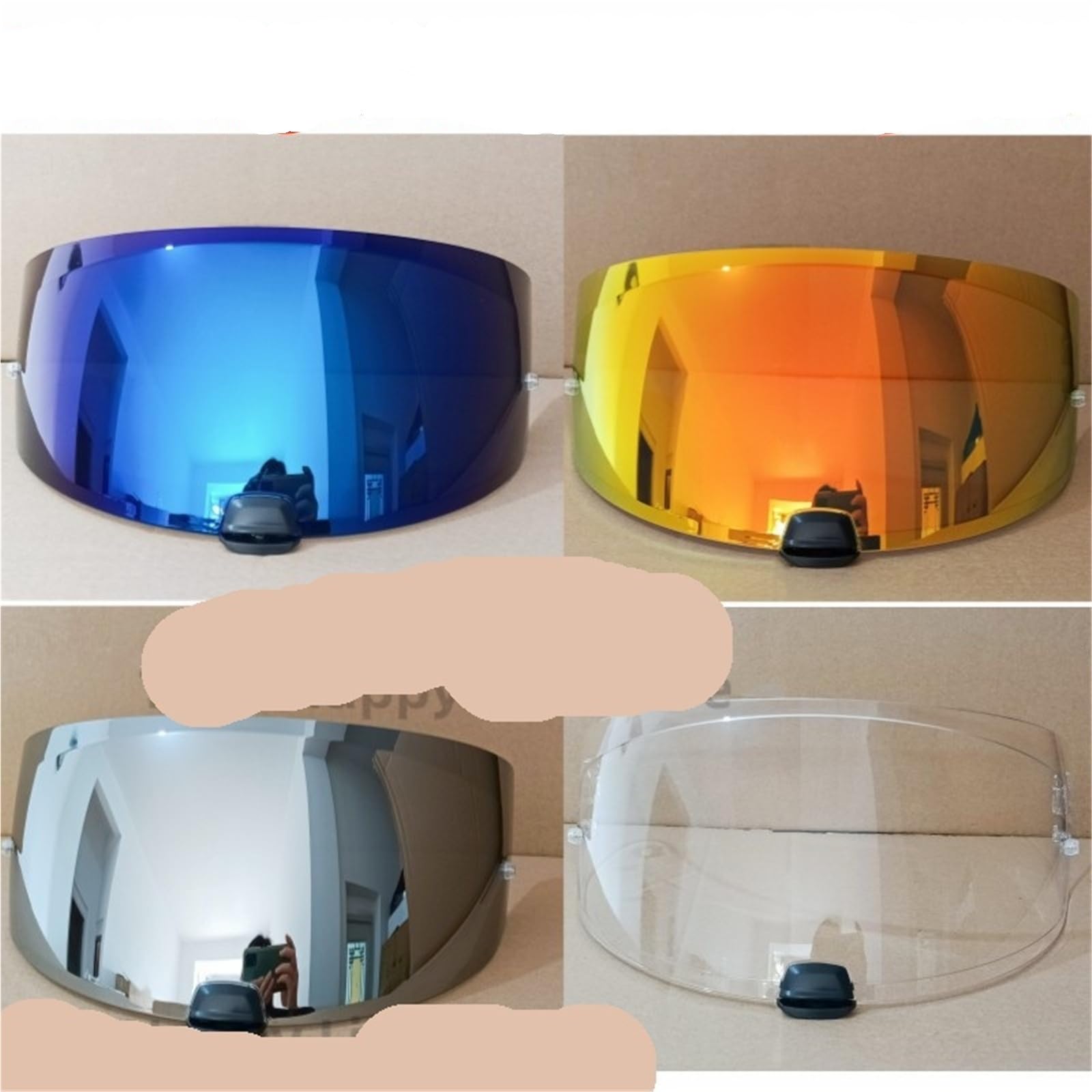 Visera para Casco de Moto Visera for casco de motocicleta, protector solar, lentes, gafas, visera for moto, capacetes, accesorios(Deep Red)