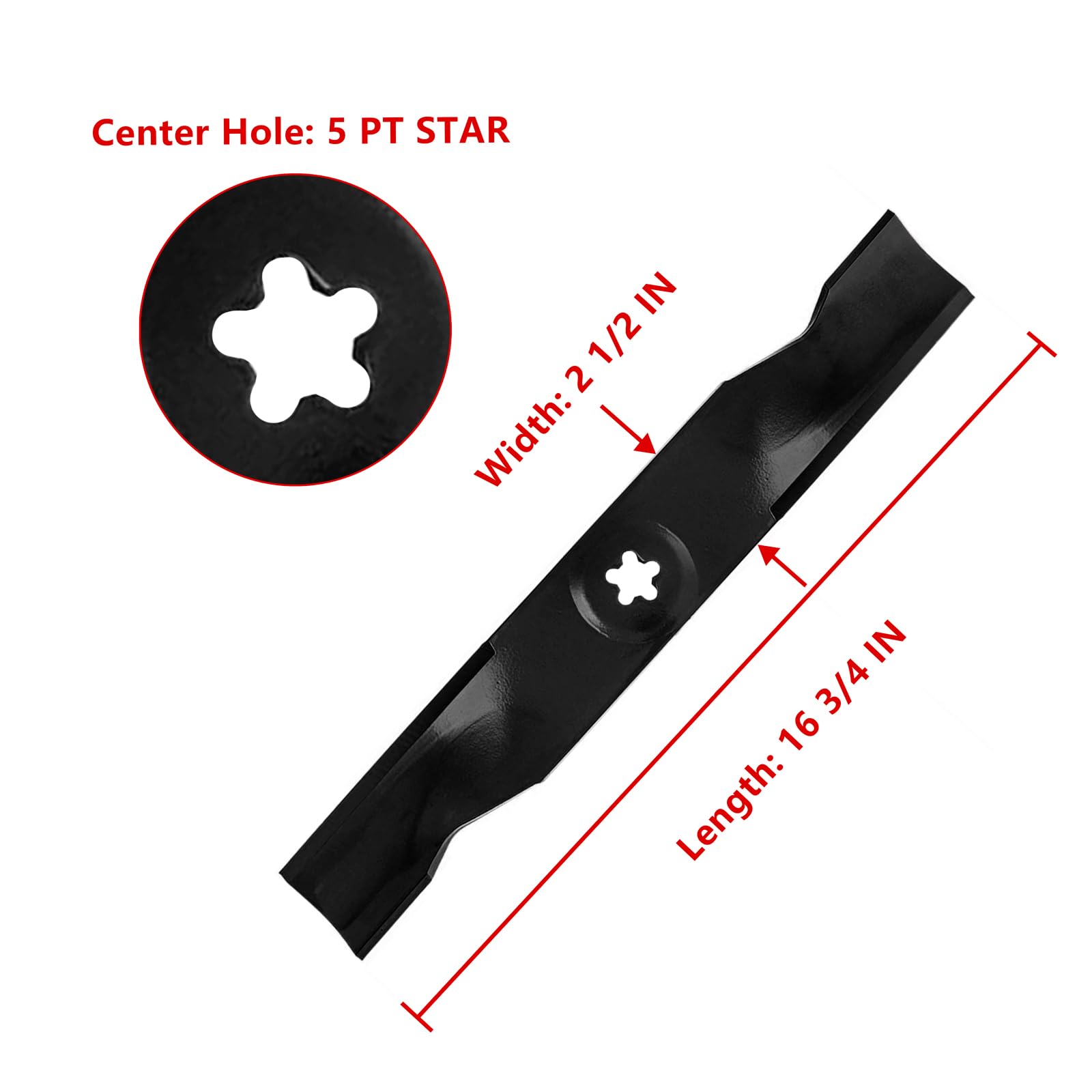 Parts Camp 532180054 - Cuchilla para cortacésped para muchos 121.9 cm, corte sustituye a 180054 173920 532180054 AYP Poulan Craftsman Husqvarna GTH YTH (juego de 3)