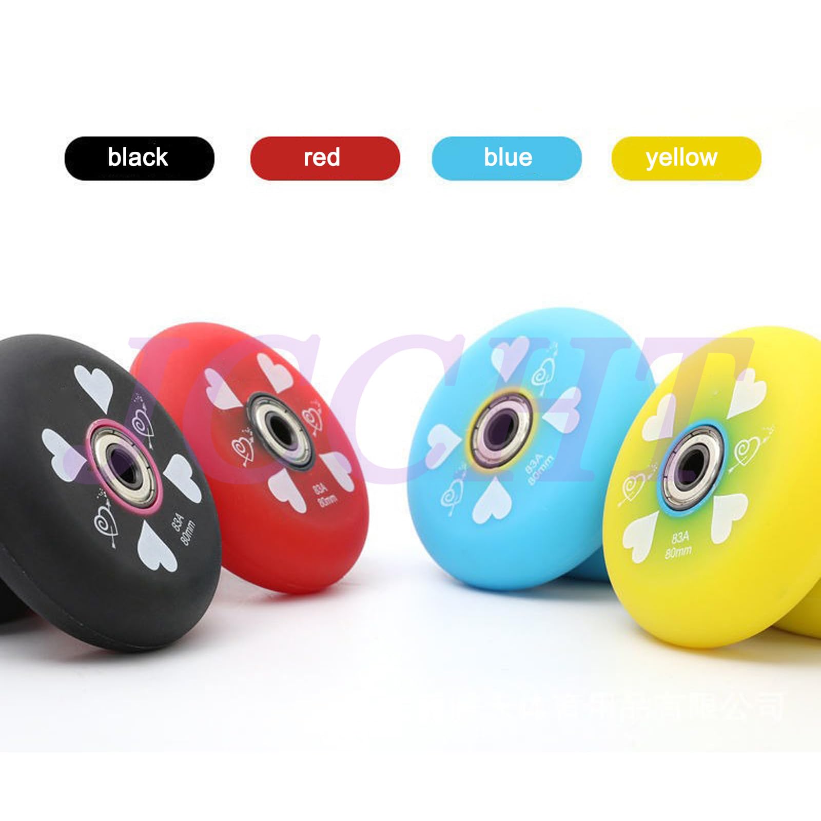 JCCHT Inline-Skate Räder 8er Pack - 72mm/76mm/80mm Mit 92A/95A Härte