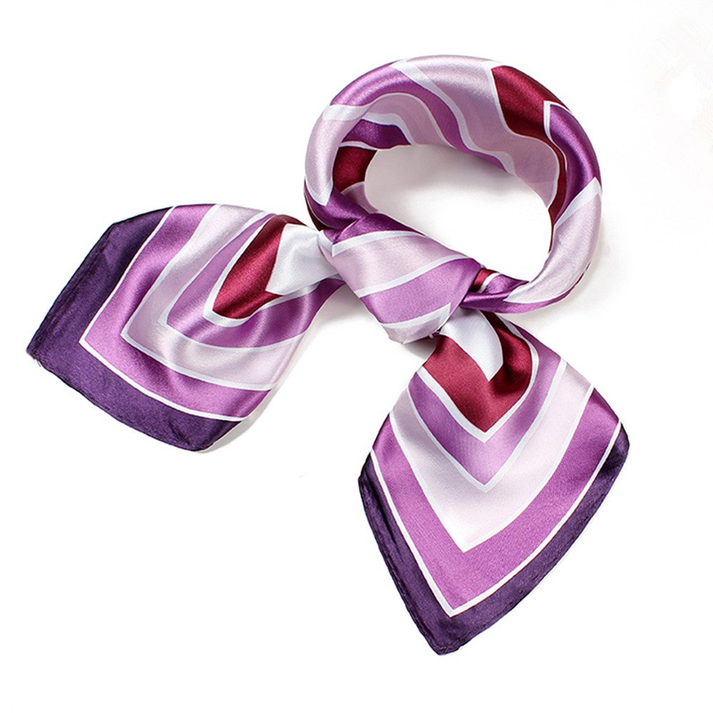 Womens Large Satin Silk Formal Square Scarf Neckerchief Head Neck Tie Band (022)
