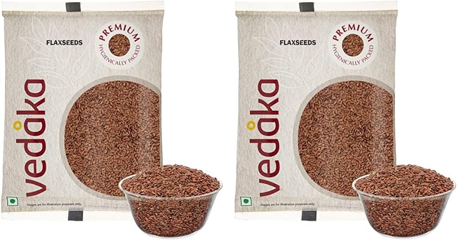 Image of Amazon Brand - Vedaka Premium Raw Flaxseeds, 200 g (Pack of 2)