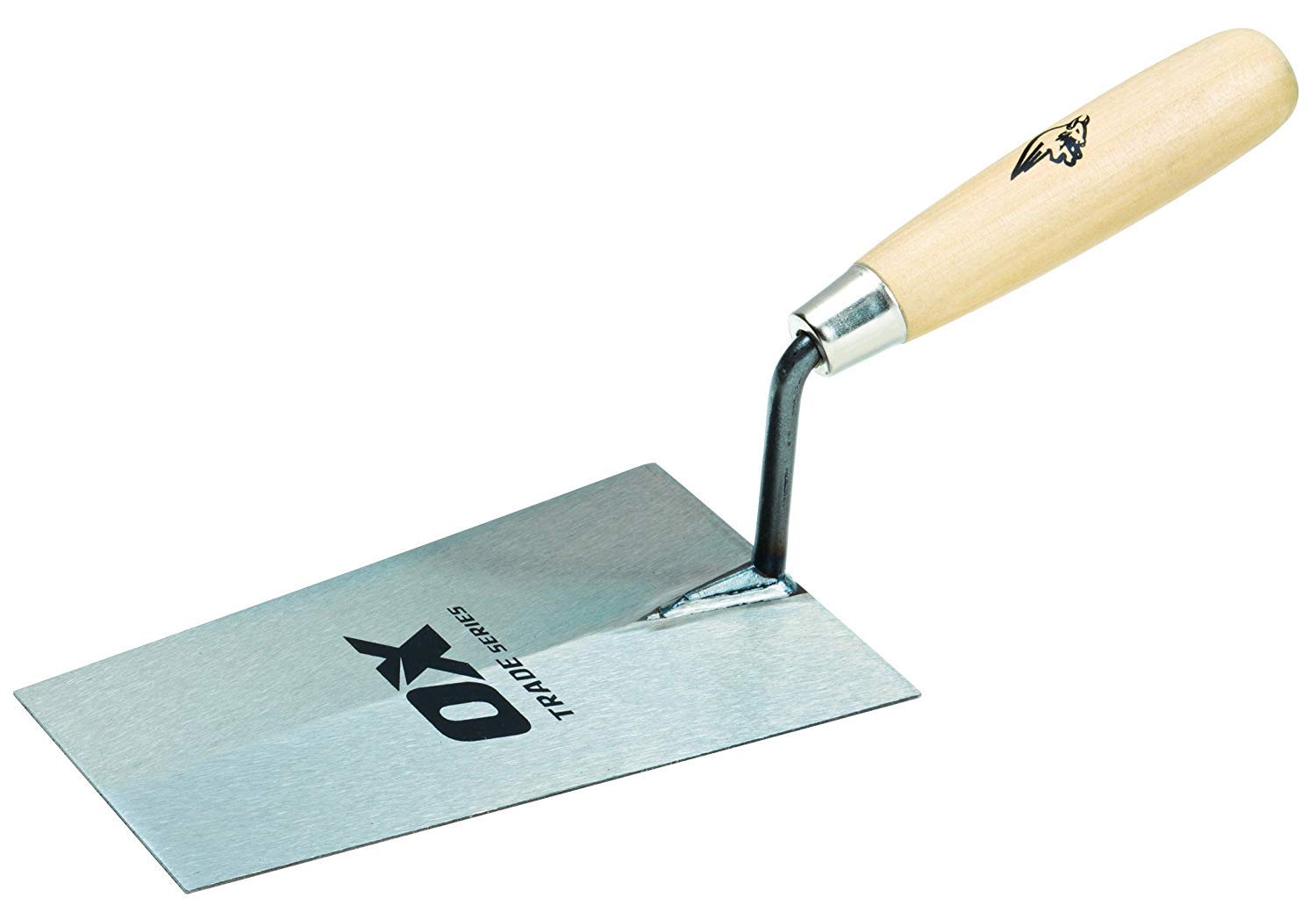 OX Tools -T017618 Bucket Trowel - Heavy Duty Trade Bucket Trowel with Wooden Handle - Soft Grip Plastering Trowel - Multi-Color, 7-Inch/180 mm