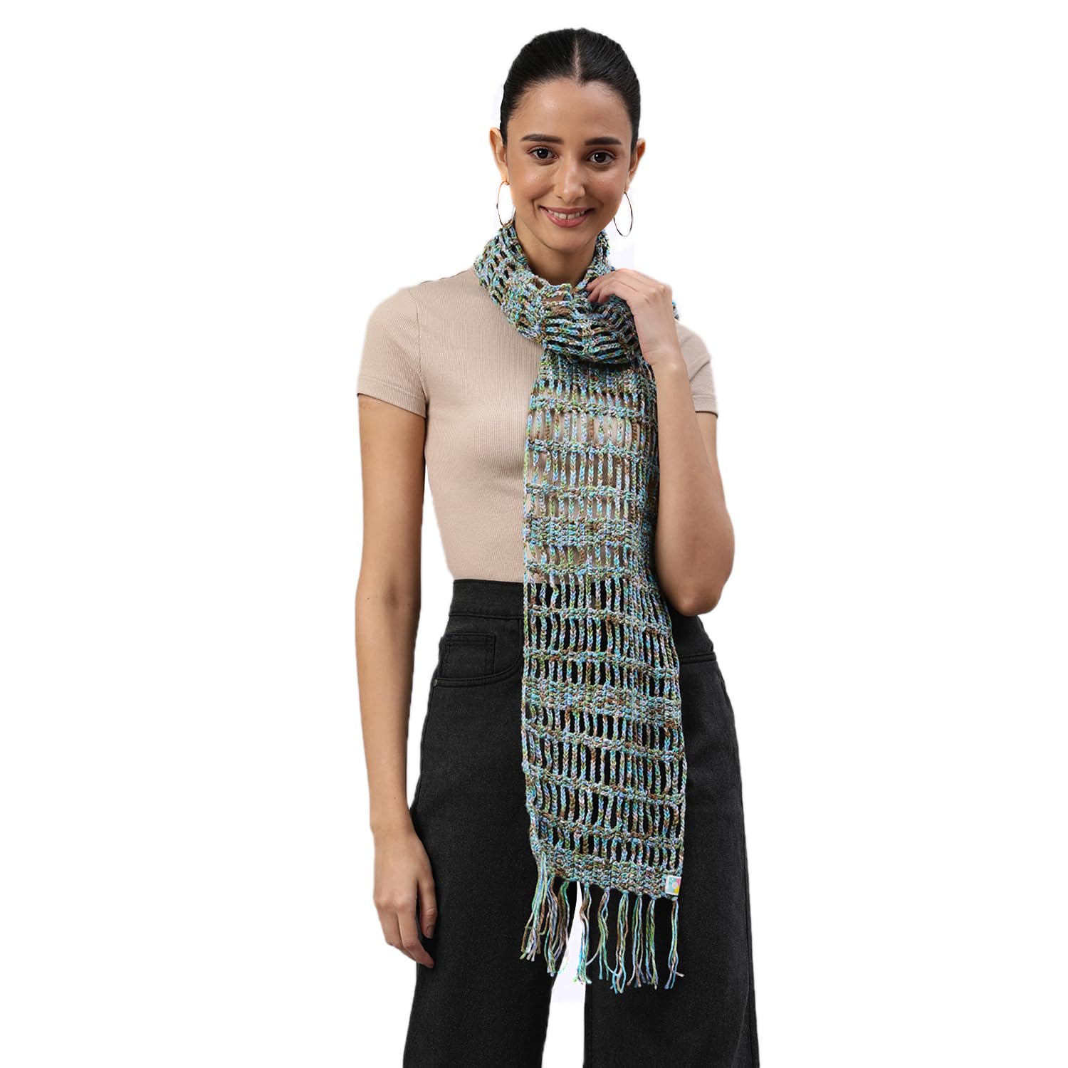 magic needles Woolen Handmade Muffler for Men or Women | Soft & Stylish Hand-Knitted Scarf for Casual Winter Wear | Luxurious Neckwarmer Scarf Stole-picture-48
