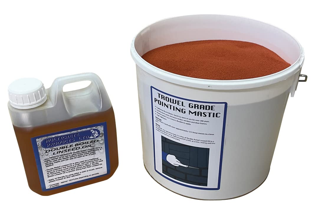 Multicrete Burnt Mastic Sand 5L & Double Boiled Linseed Oil 1L - Kit (Red)