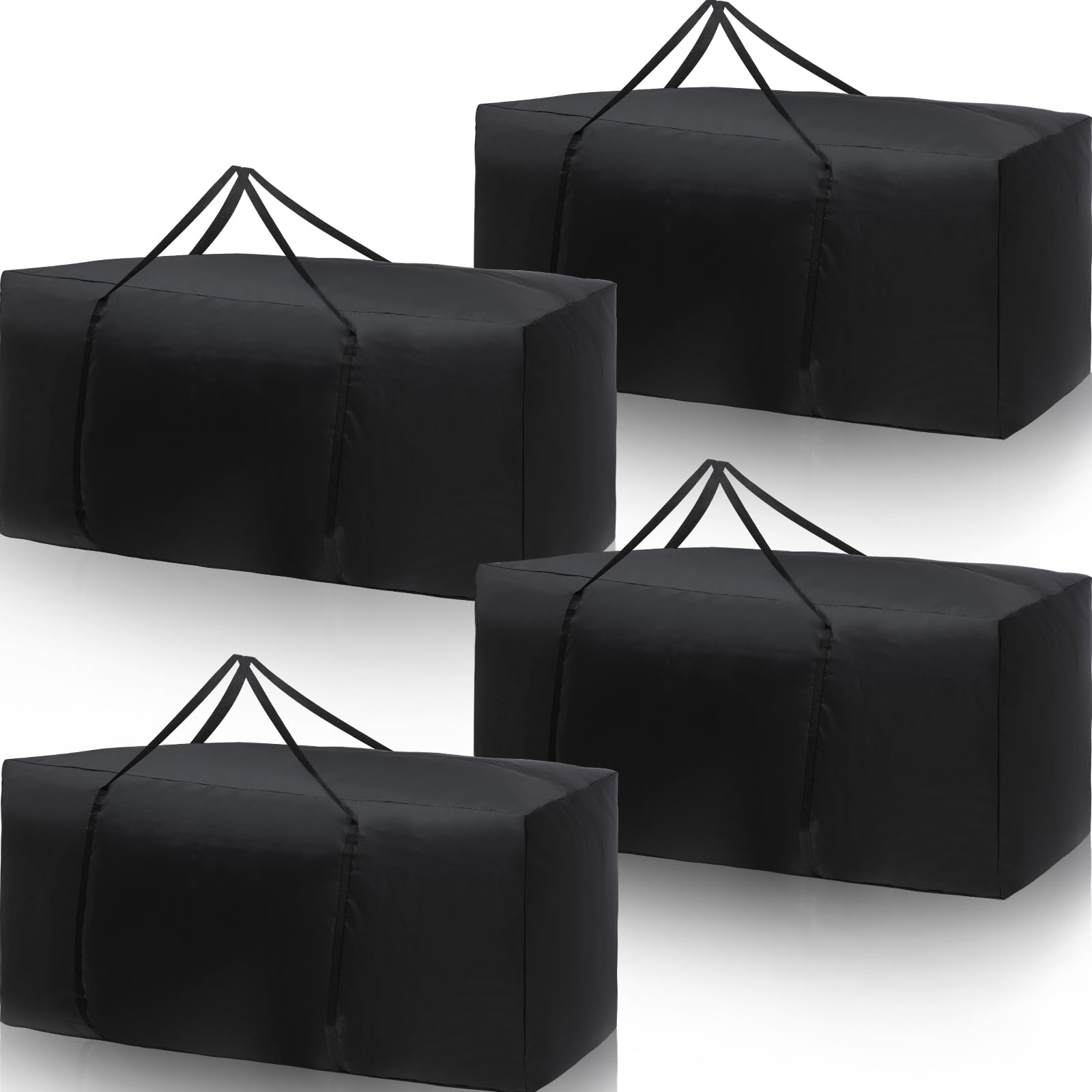 Silkfly Aufbewahrungstaschen für Terrassenkissen, 152,4 cm L x 50,8 cm B x 71,1 cm H, Outdoor-Kissen-Aufbewahrungstasche, extra große Aufbewahrungstasche für Möbelkissen, Schwarz, 420D Oxford-Gewebe,