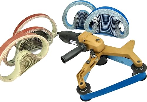 BLUEROCK Tools Belts - Pulidora de tuberías de 40A y 100 correas para Metabo