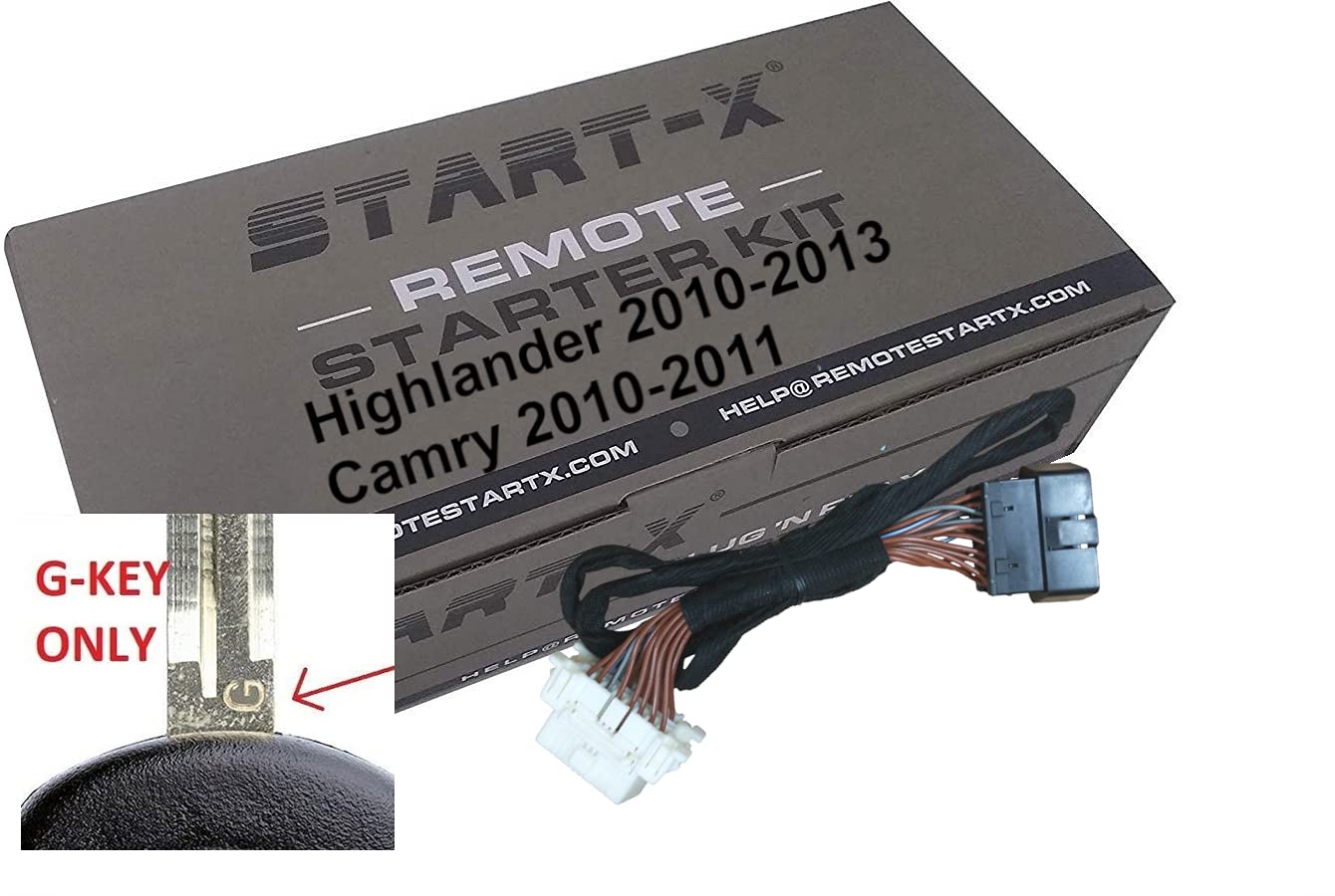 Start-X Remote Start Kit for Toyota Highlander (2010-2013) & Camry (2010-2011) | Key Blade Start Engine | G Key | Plug N Play