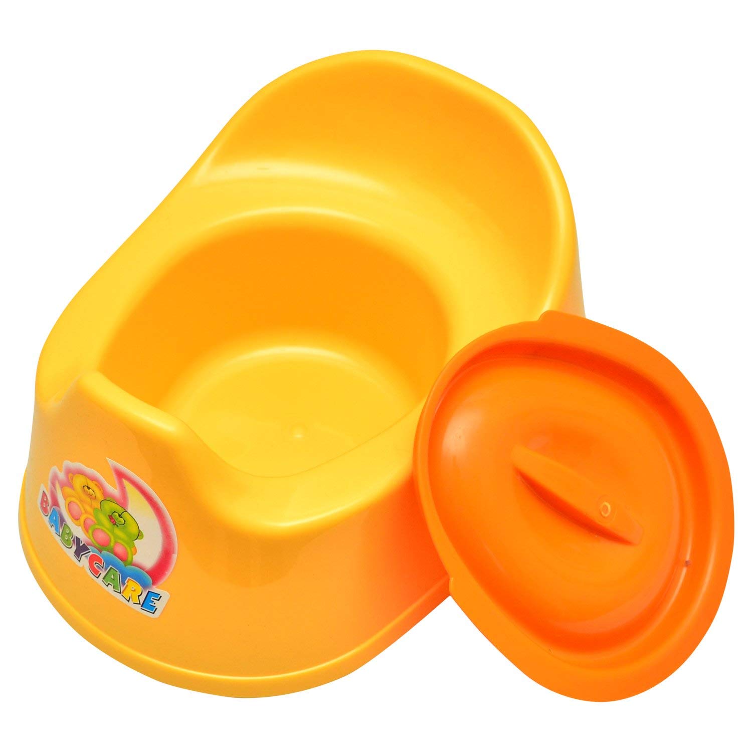 Nabhya Baby Toilet Training Potty Seat with Upper Closing Lid (Orange) 1