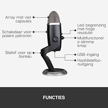 Blue Yeti X Professionele Condensator USB-Microfoon voor Opname