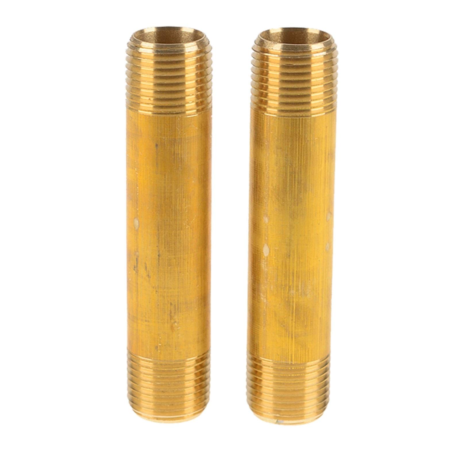Łączniki rurowe 2 szt. Wąż mosiężny gwint męski Złączki z mosiądzu, 1/8 "1/4" 3/8 "NPT długi złączka(3/8")