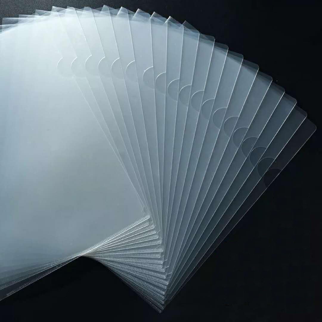 L-type plastic folder Safe Project Pockets Transparent Clear Document Folder 20pcs for A4 paperPlastic Paper Jacket Sleeves in Assorted Project Folders