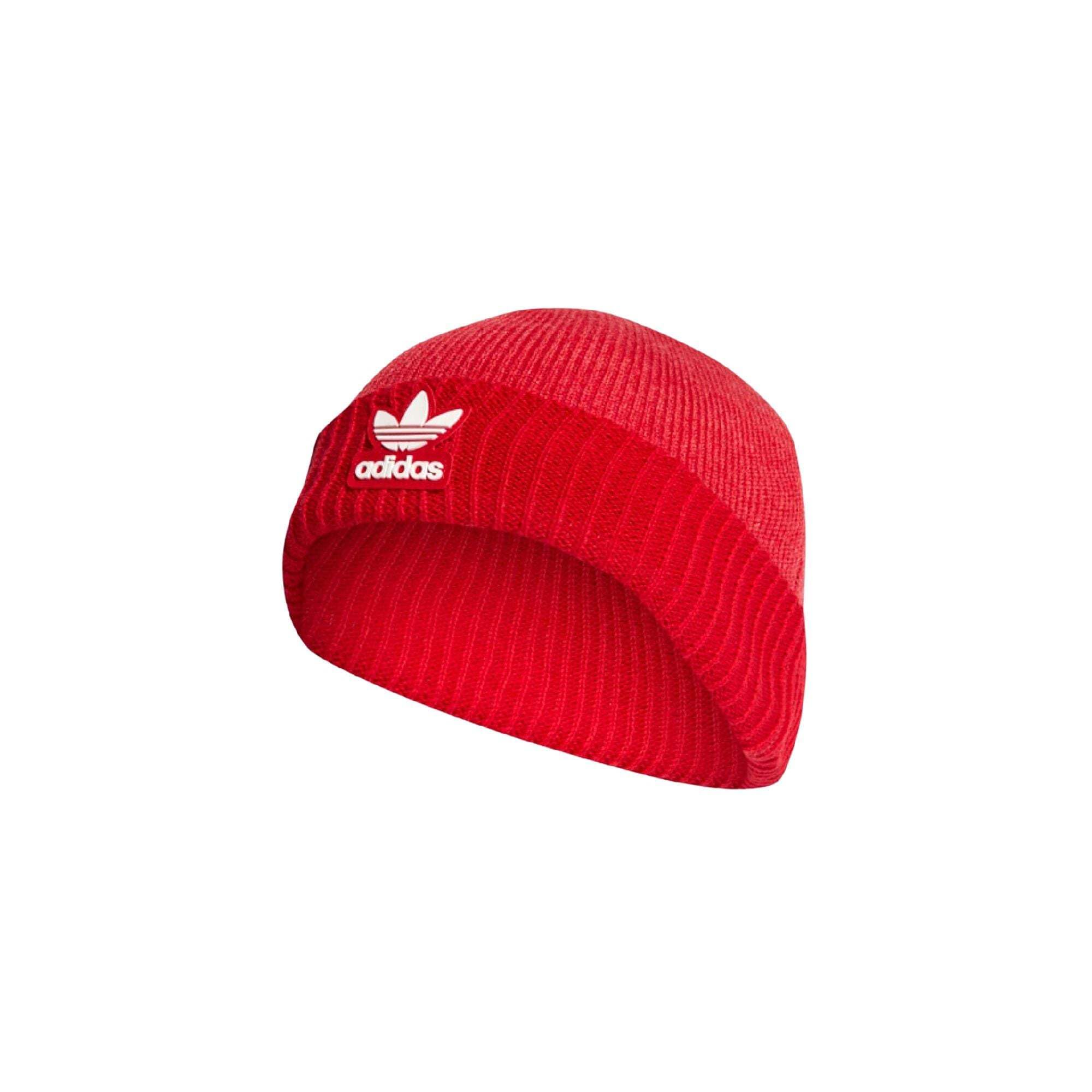 Adidas Unisex Red Adicolor Cuff Knit Beanie - One Size, One Size