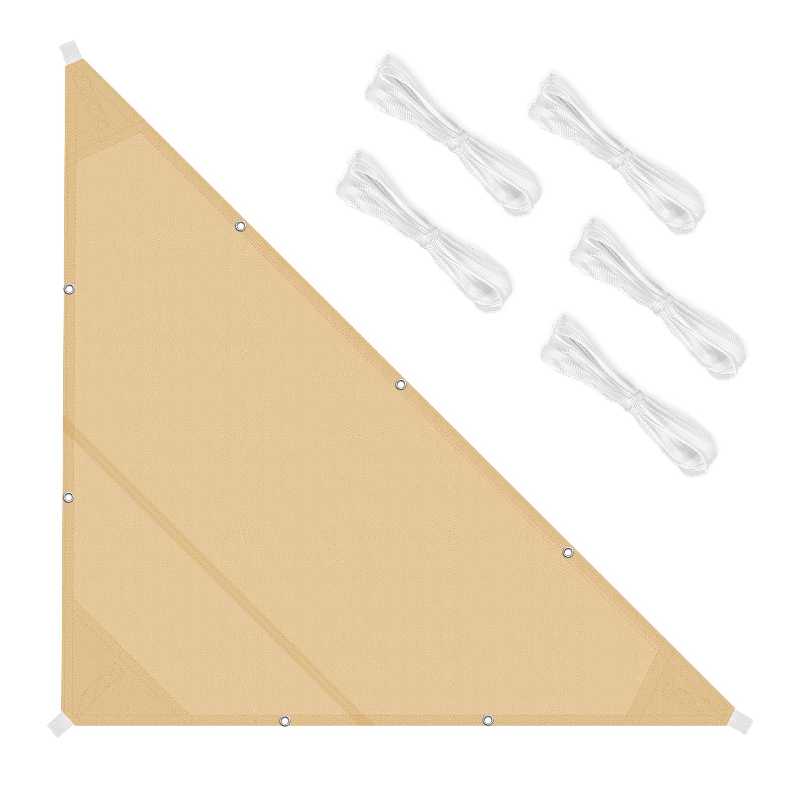 COOL AREA Voile d'ombrage Imperméable Triangle 4x4x5.65m,Sable