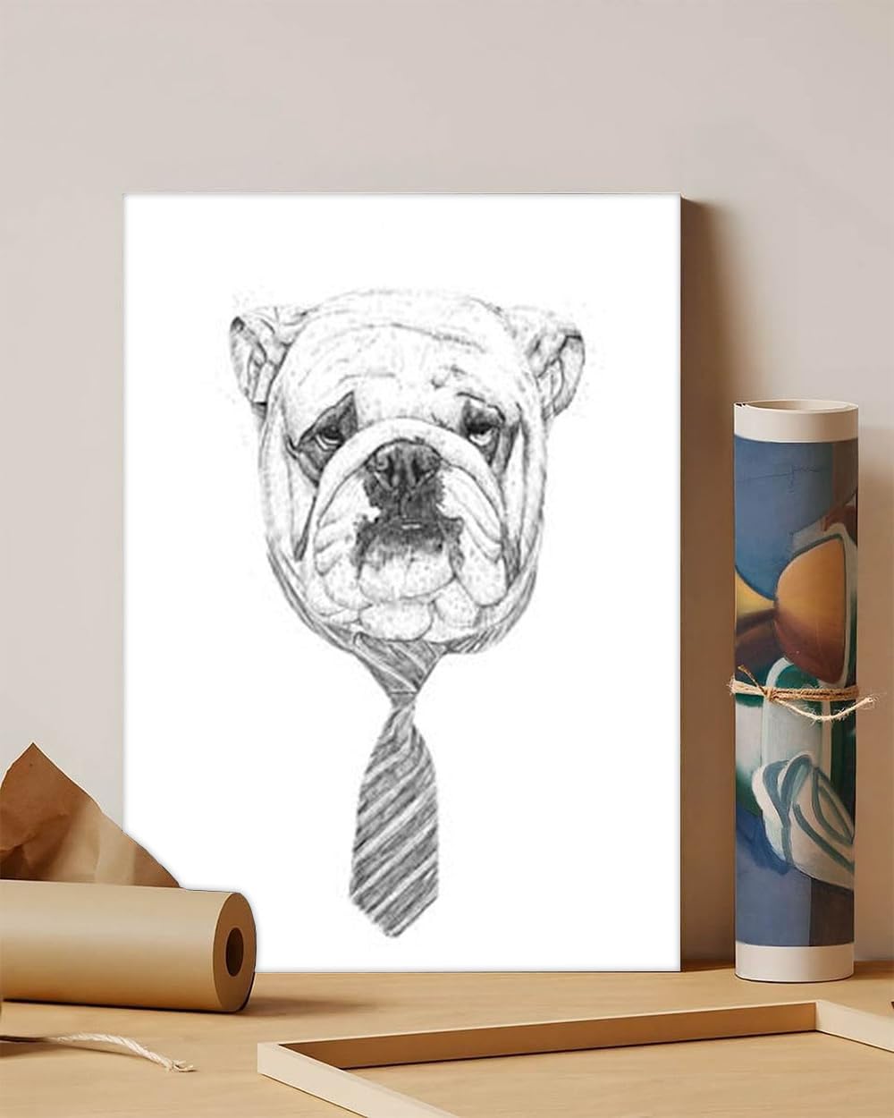 GADGETS WRAP Canvas Gallery Wrap Framed for Home Office Studio Living Room Decoration (11x14inch) - Cooldog Print