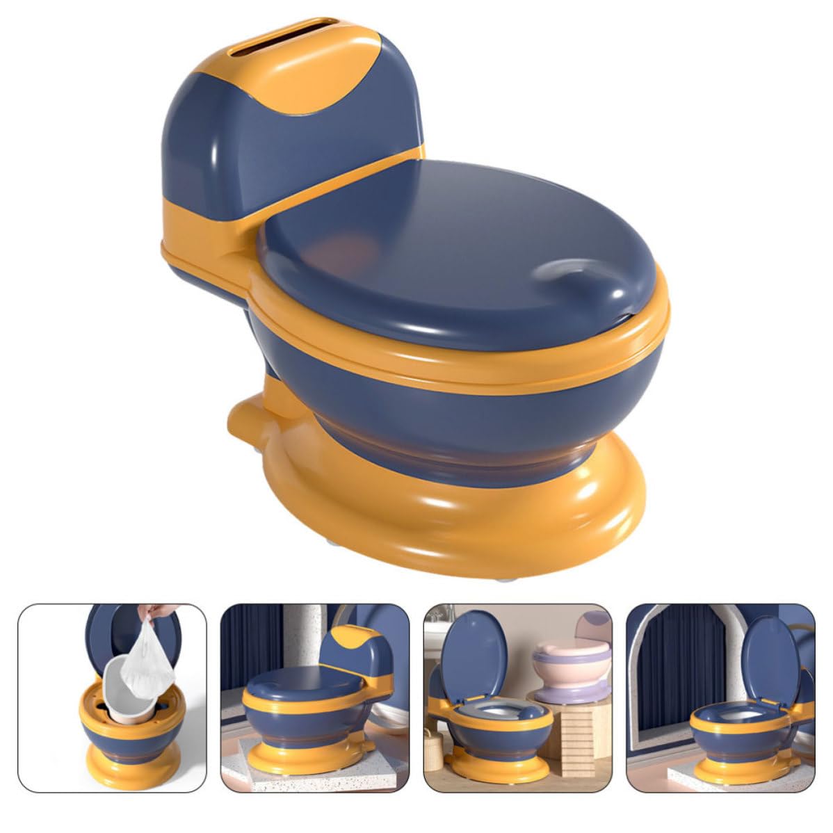Realistische Kinder Sitztoilette mit Weicher Auflage, Kunststoff