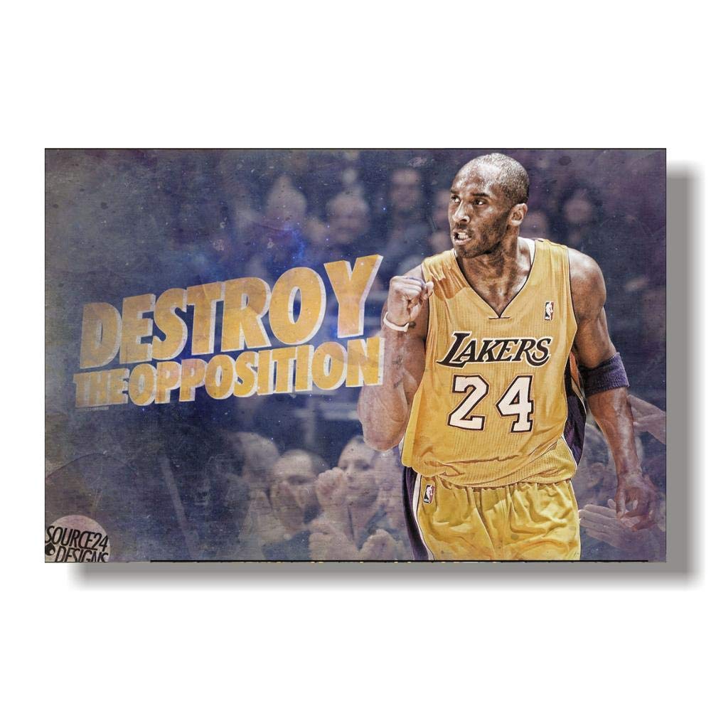 Mengyun Store Kobe Bryant Poster Wall Art Canvas Painting Print Nordic Basketball Player Wall Pictures For Boys Bedroom No Frame B278(40X50Cm)
