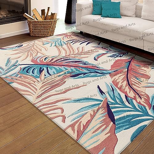 Image of Soft Pure Woolen Modern Collection Tufted Carpet for Living Room,Bedroom'Kitchen and Hall (5 X 8) Feet