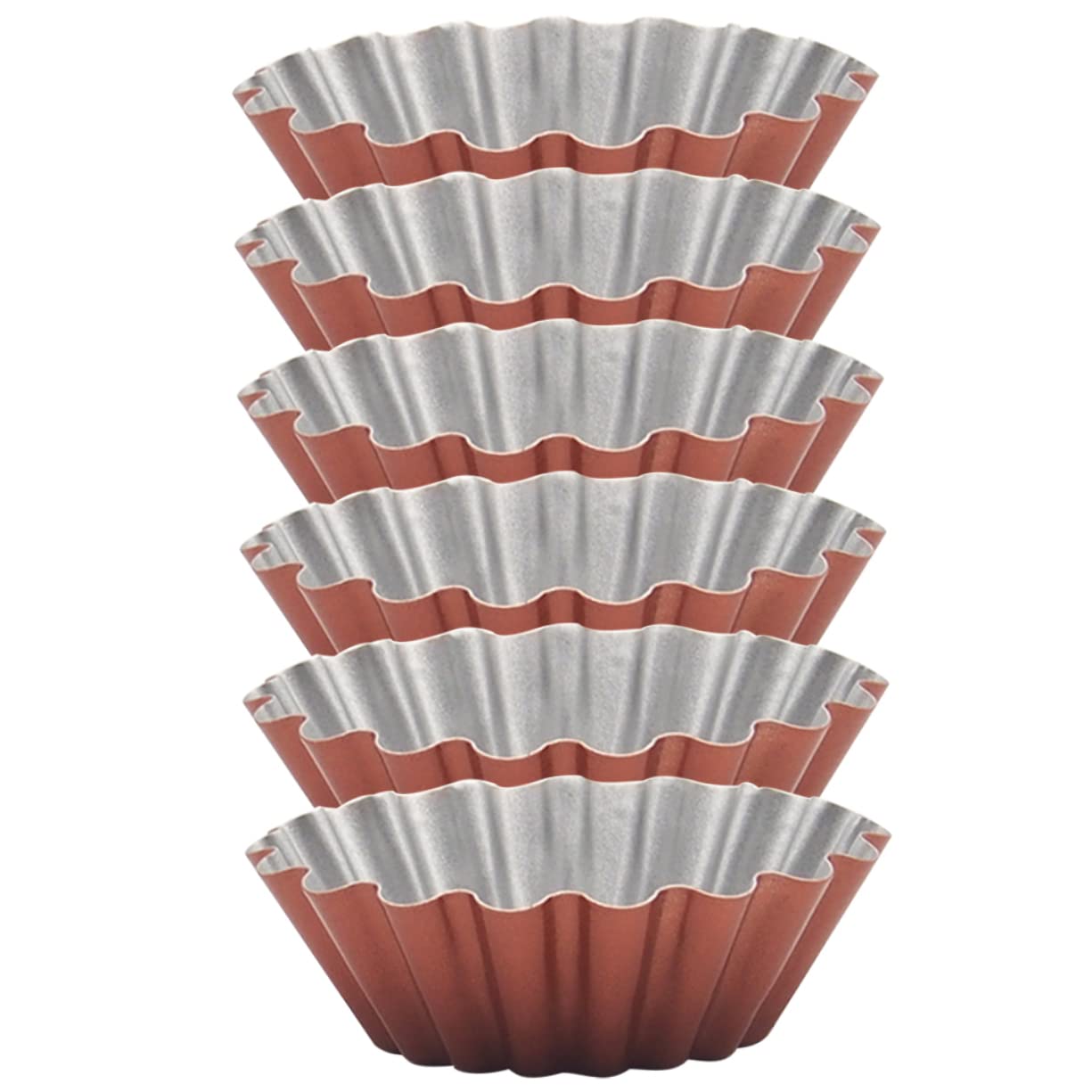 Alipis Piezas Molde Redondo Para Tarta De Huevo Moldes Para Tartas Lavables Suministro Para Hornear Molde Para Hornear Multifunción Molde De Gelatina Pudín Acero De Alto Carbono Brown