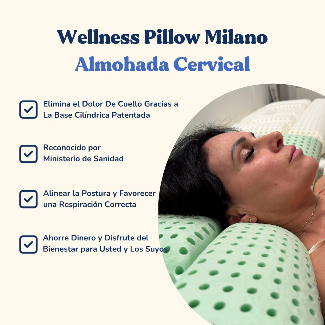 Almohada Cervical Aloe Vera – Cojín Ortopédico de Espuma Viscoelástica con Doble Altura – Alivio del Dolor de Cuello – Transpirable, Antiacaros, Hipoalergénico, Refrescante (Baja - 12 Cm)