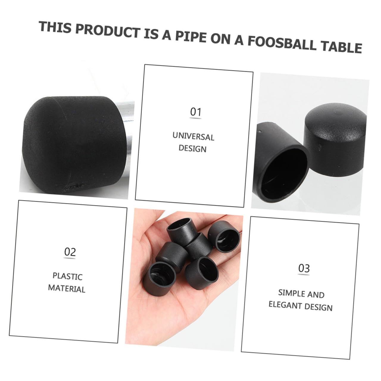 Kisangel Suministros De Plástico para Mesa De Fútbol ​​Tapa para Máquina De Fútbol ​​80 Uds