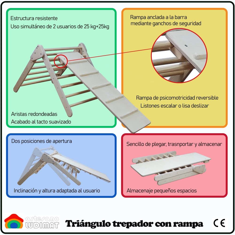 Artesano TRIÁNGULO Escalera MONTADO Plegable Certificación Europea Marcado CE
