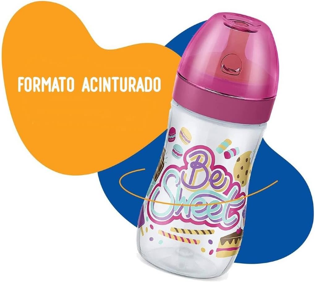 Lillo Mamadeira Super Evolution Divertida Rosa 300Ml -