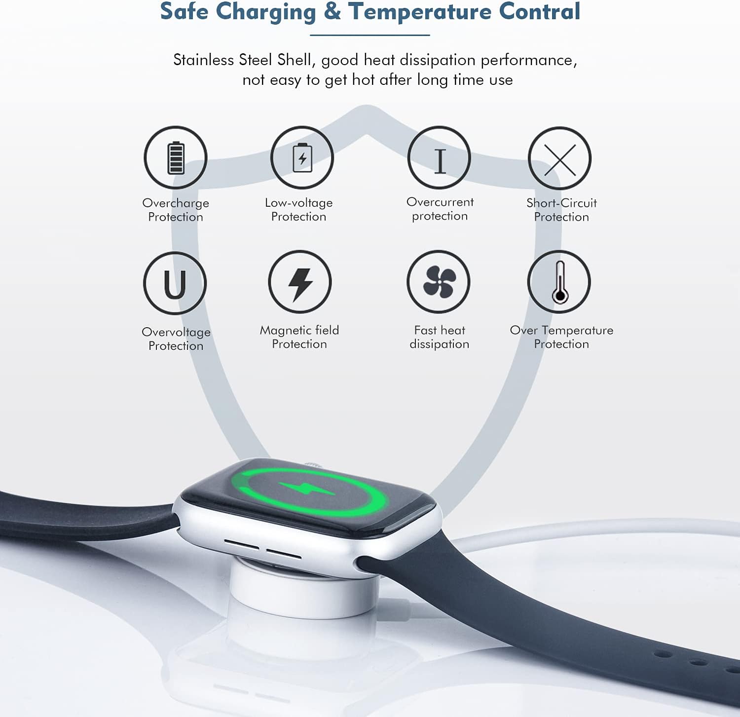 Watch Charger for Apple Watch Charger, 0.3m/1FT Short iWatch USB Fast Wireless Magnetic Portable Charging Cable Cord Compatible with Apple Watch Series SE/6/5/4/3/2/1 : Cell Phones & Accessories