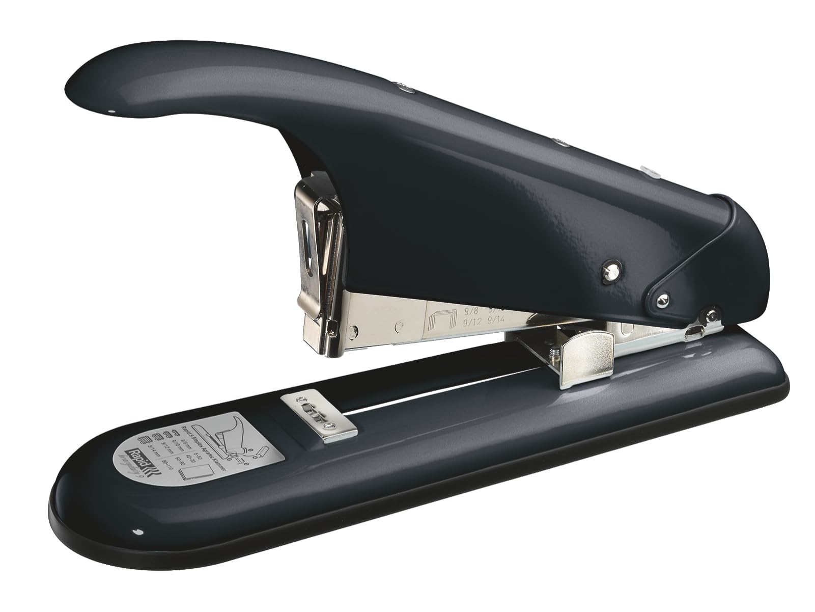 Rapid HD9 Nero - Cucitrici (110 fogli, Black, No. 9, Steel, 8.5 cm, Rear)