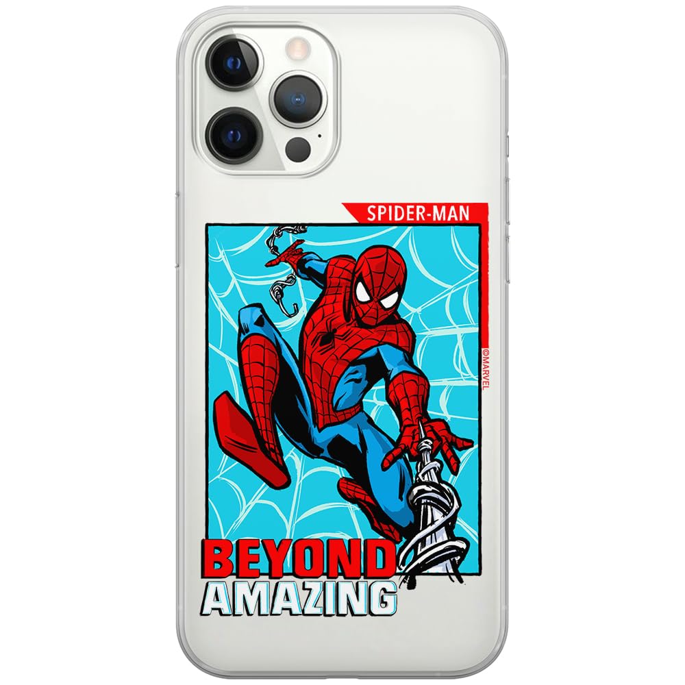 ERT GROUP mobile phone case for Iphone 12 PRO MAX original and officially Licensed Marvel pattern Spider Man 041 optimally adapted to the shape of the mobile phone, partially transparent