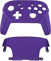 Vista 2 de eXtremeRate Purple Faceplate and Backplate for Nintendo Switch Pro Controller, Soft Touch DIY Replacement Shell Housing Case for Nintendo Switch Pro