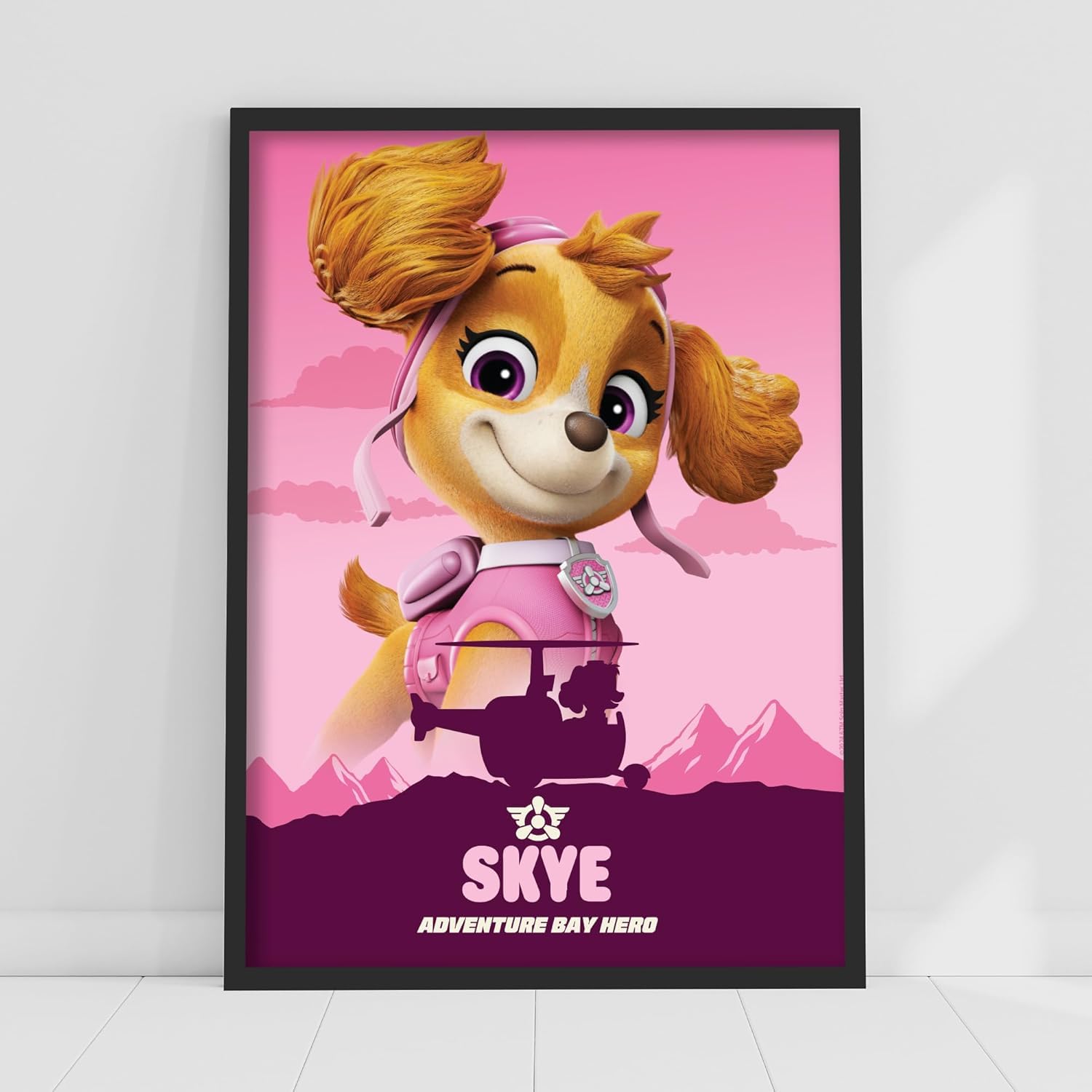 Themed Blue Paw Patrol Print - Skye Adventure Bay Hero Poster Wall Art (29.7Cm X 42Cm - A3)