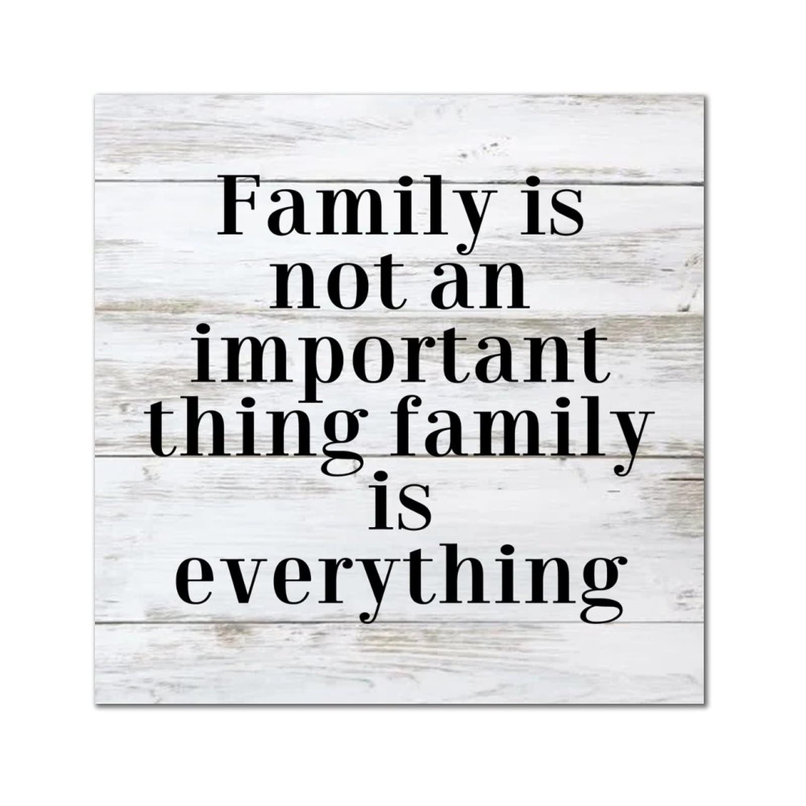 Panneau mural en bois intérieur déco Family is Everything 35cm