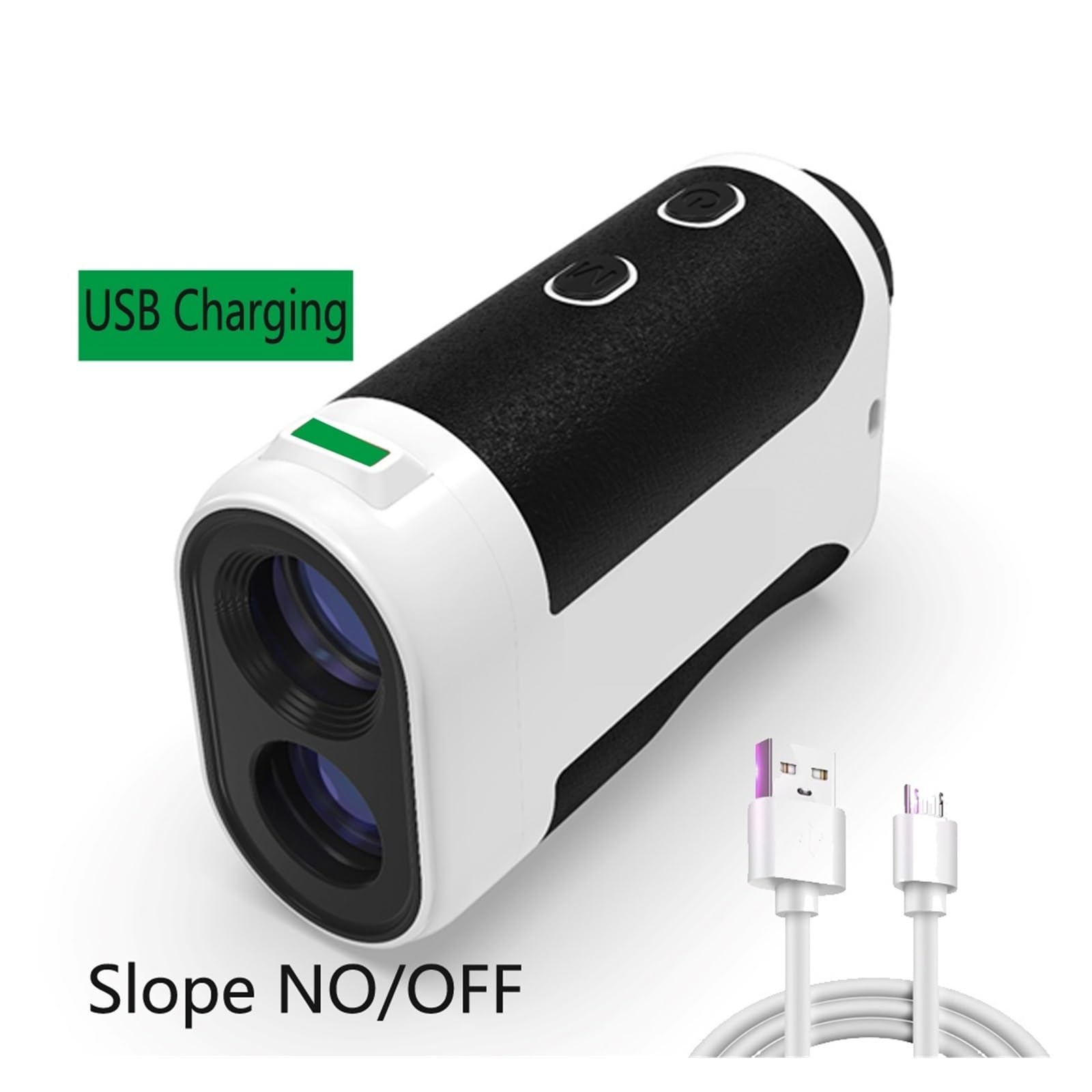Mini telémetro láser de Golf de 1000M Recargable con Carga USB con Pendiente NO/Off Medición de Alta precisión(Red,1000m)