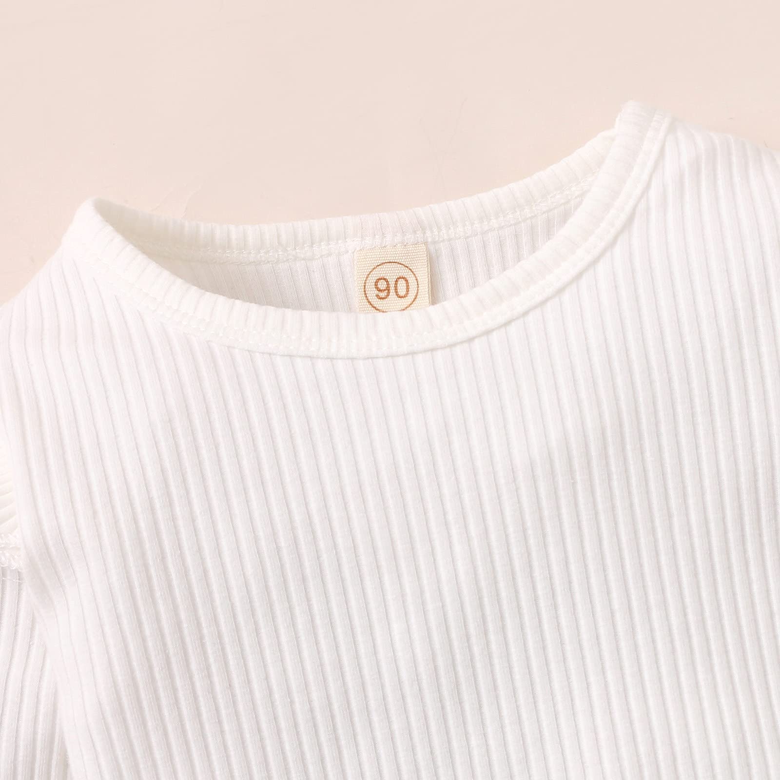 Toddler Baby Girl Outfit Ruffle Sleeve Romper Suspender Skirt Overall Dress Headband Infant Fall Winter Clothes Set (Shirt Style Pink,4-5T)