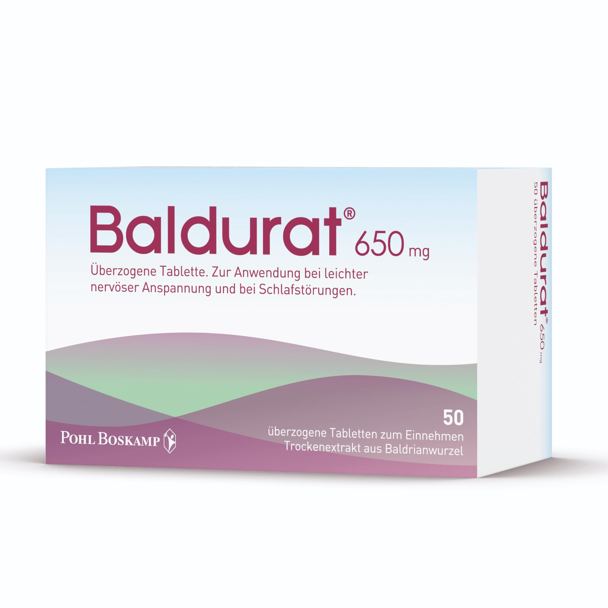 bei Schlafstörungen und Unruhezuständen: Baldrian Tabletten 650 mg, hochdosiert und pflanzlich, ohne Gewöhnungseffekt oder Risiko einer Abhängigkeit, ab 12 Jahren, 50 Stk.