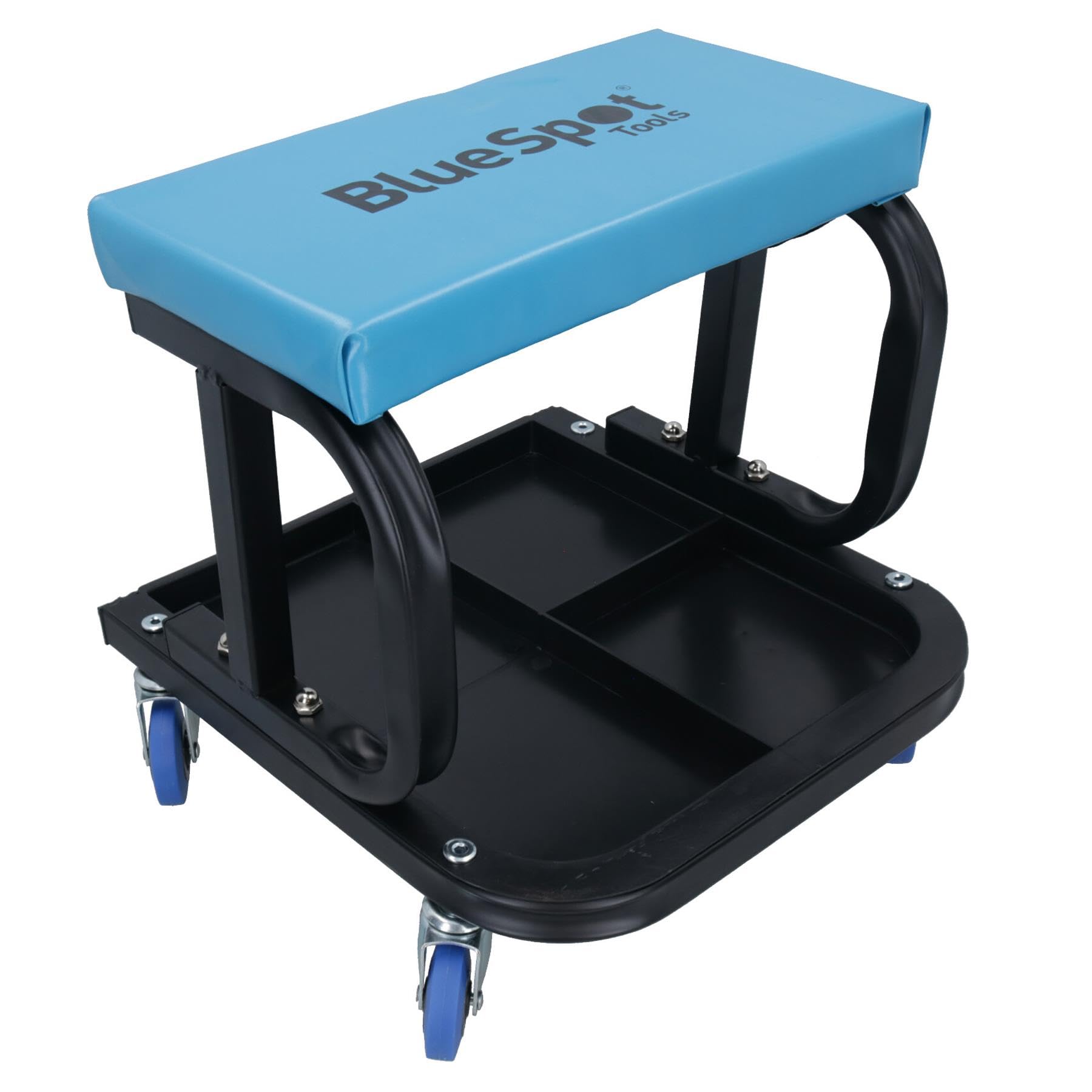 AB Tools Sedia da officina con rotelle imbottite, con ruote girevoli