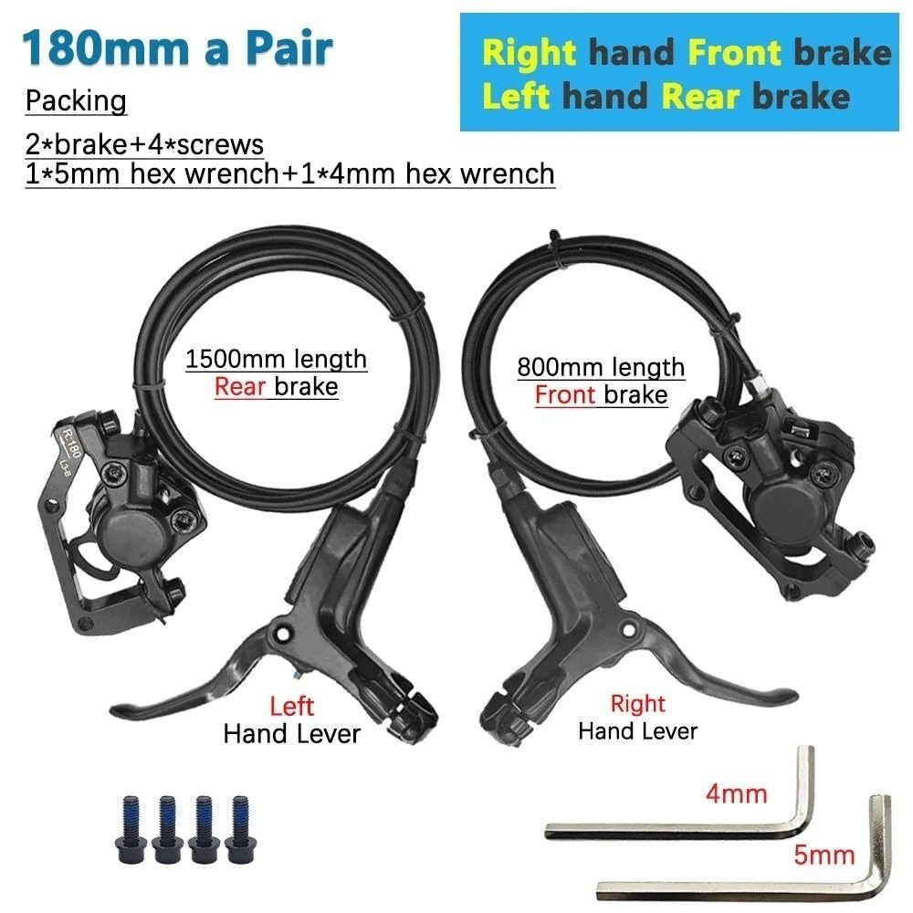 Freno de Disco de Aceite hidráulico para Bicicleta, 2 pistones, Delantero y Trasero, 160mm, 180mm, RT56 B05S, Almohadilla para Plegable MT200 MTB BMX