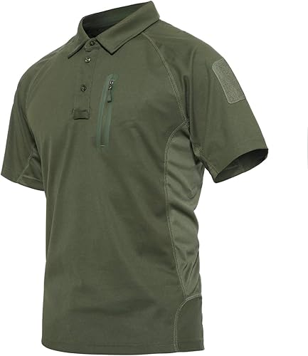 CRYSULLY Camisa de manga corta para hombre táctica militar suéter para exteriores militar combate polo camisetas