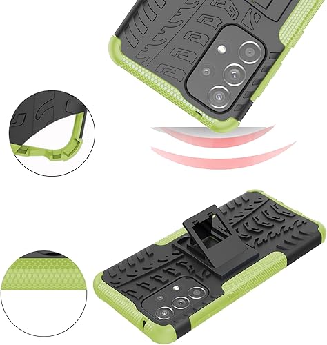 Miniatura 6 de Asuwish Funda de teléfono para Samsung Galaxy A33 5G con protector de pantalla de vidrio templado y soporte delgado, funda protectora híbrida