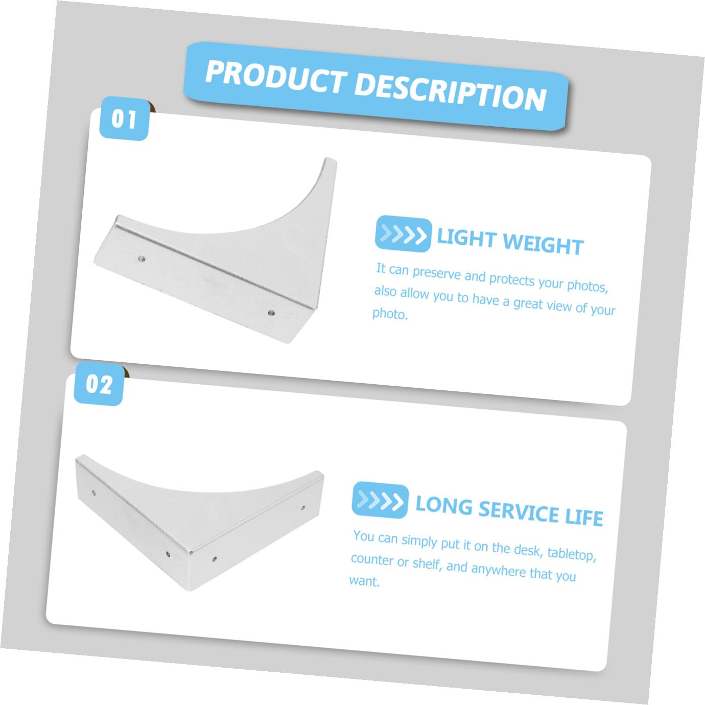 DOITOOL Lot De 2 d'angle De Sécurité en Métal Bords Décoratifs 4 Pièces X 2