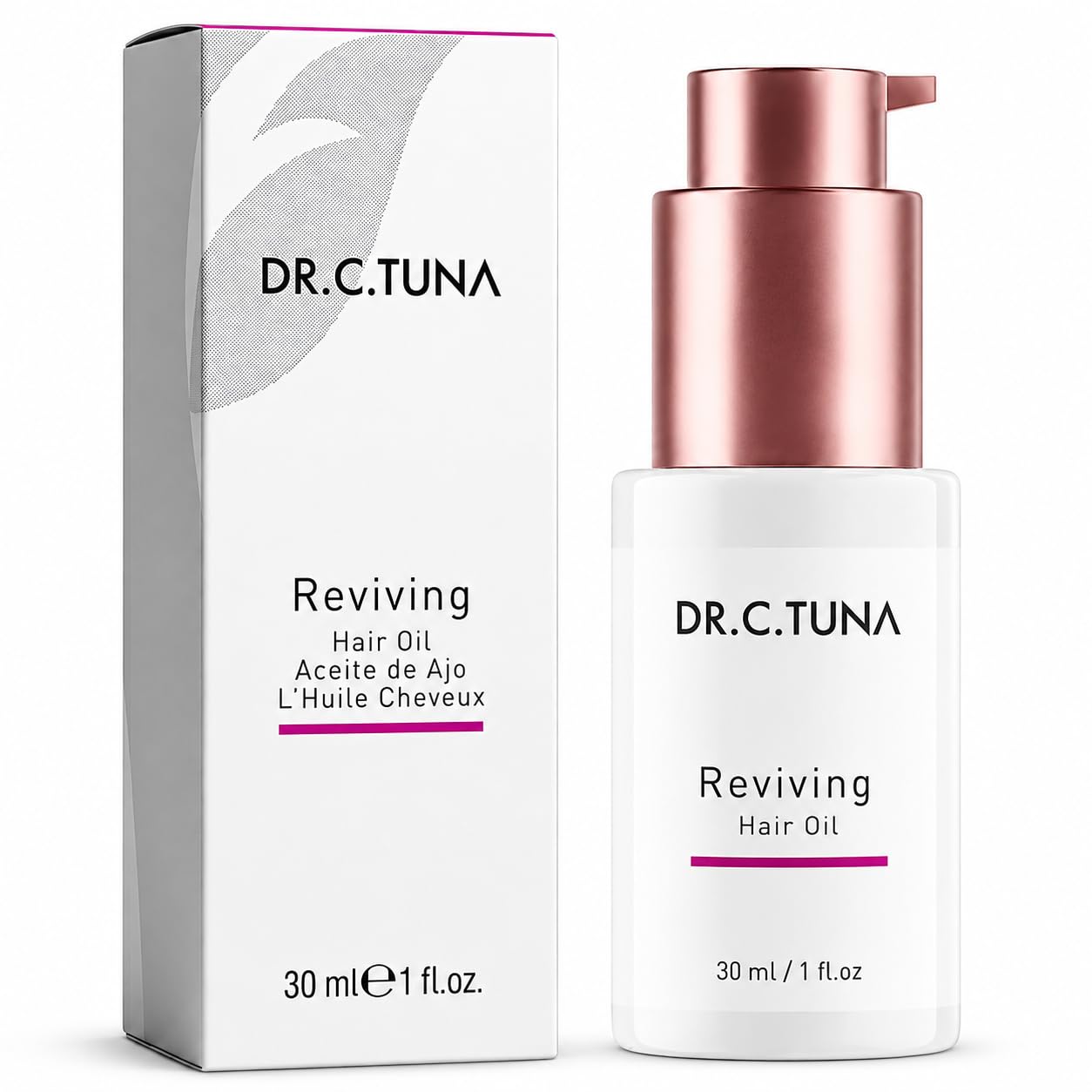 FARMASi Dr. C. Tuna Reviving Hair Oil, Garlic and Almond, 1 fl oz