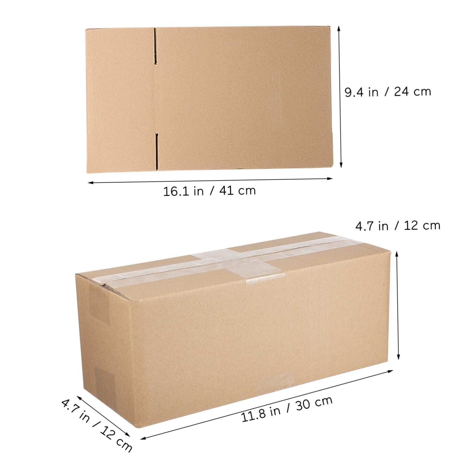 Scatole Postali Rettangolari Piccole 10 Pezzi Cartone Kraft Beige