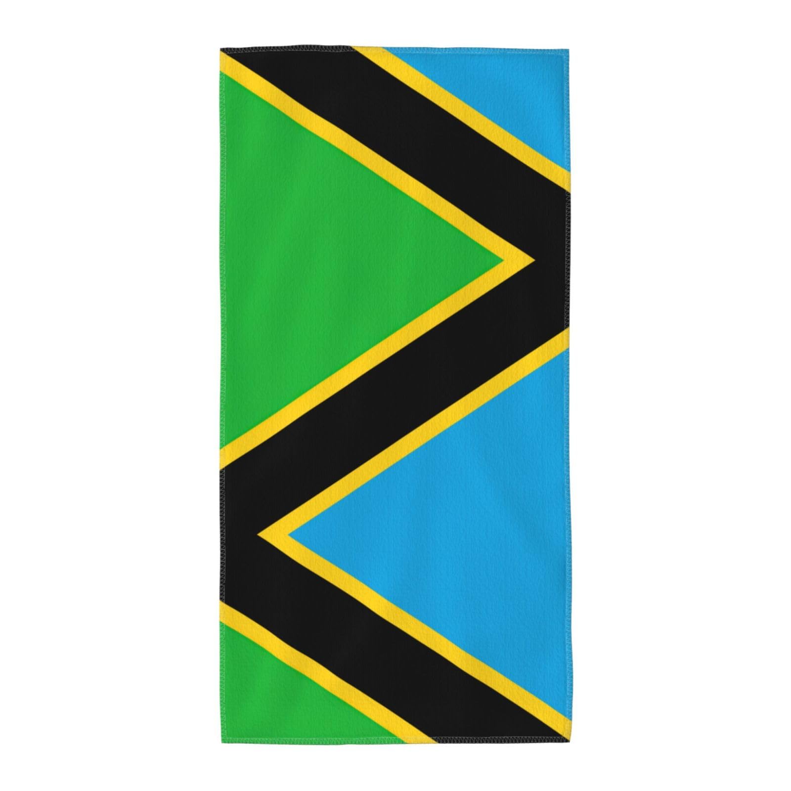 Tanzania Flag Fashion Printed Long Bath Towel For Pool Side Seaside Holiday